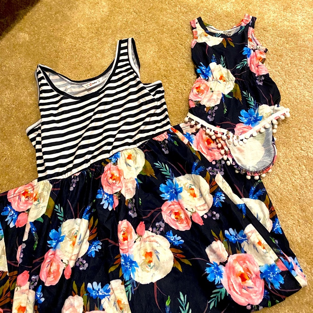 Mommy and Me dresses (medium and 9-12 months)